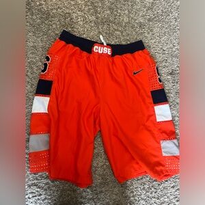 Nike Syracuse Orangamen authentic game shorts, size large